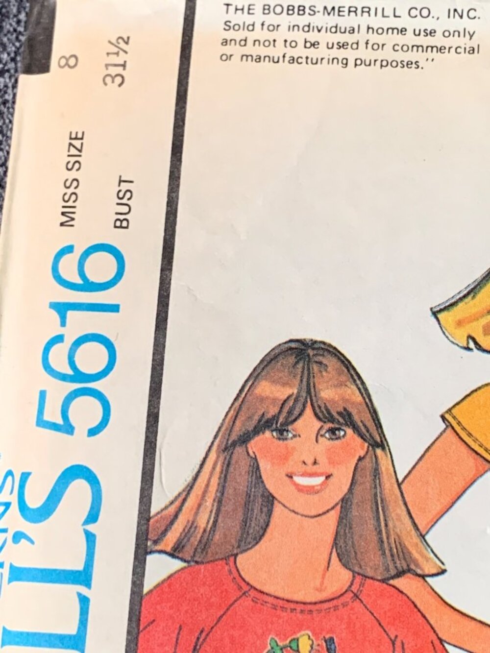 McCall's Misses Shirt Raggedy Ann & Andy Transfers Sewing Pattern Size 8 5616 Un - Picture 2 of 5